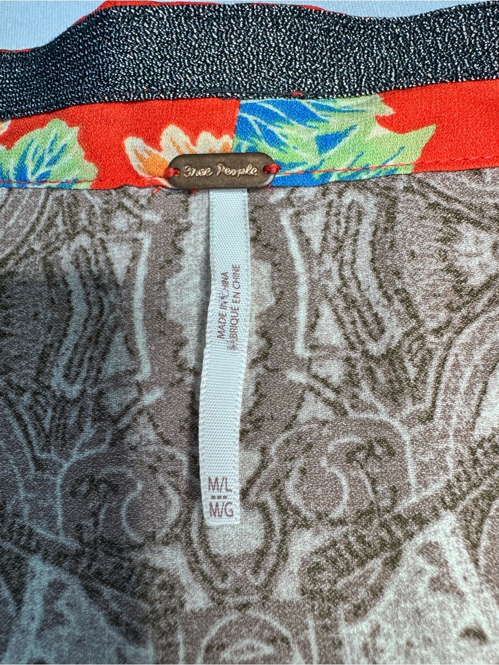 Free People Wildflower Orange Boho Kimono Jacket - Picture 6 of 9